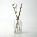 customized high end glass perfume cosmetic packaging empty diffuser bottle with reed stick